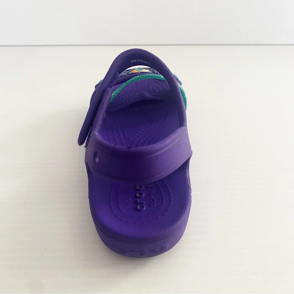 Crocs Girls Disney Frozen Sandals Shoes Purple Childrens Size 12 Elsa Anna Kids - Picture 9 of 16